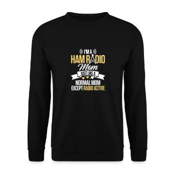 Je suis une maman radioamateur Opérateur radio amateur Femmes - Sweat-shirt Unisexe - noir - Devant - Alina (178cm) & Michal (187cm)