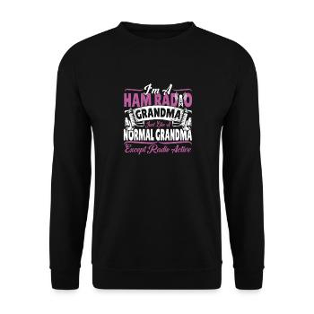 Signal Femmes Amateur Radio Opérateur Fréquence - Sweat-shirt Unisexe - noir - Devant - Alina (178cm) & Michal (187cm)