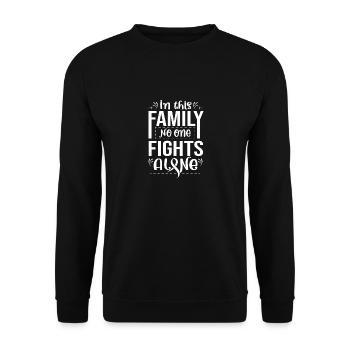 Krebs Krieger Kunst Männer Frauen Krebs Bewusstsein - Unisex Pullover - Schwarz - Vorne - Alina (178cm) & Michal (187cm)