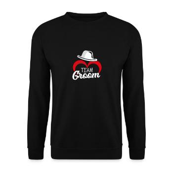 Marié de mariage marié assorti - Sweat-shirt Unisexe - noir - Devant - Alina (178cm) & Michal (187cm)