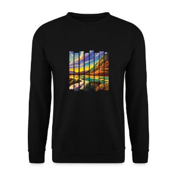 Mountains Hike Mountain hikers Hiking Mountain hiking - Unisex Sweatshirt - black - Front - Alina (178cm) & Michal (187cm)