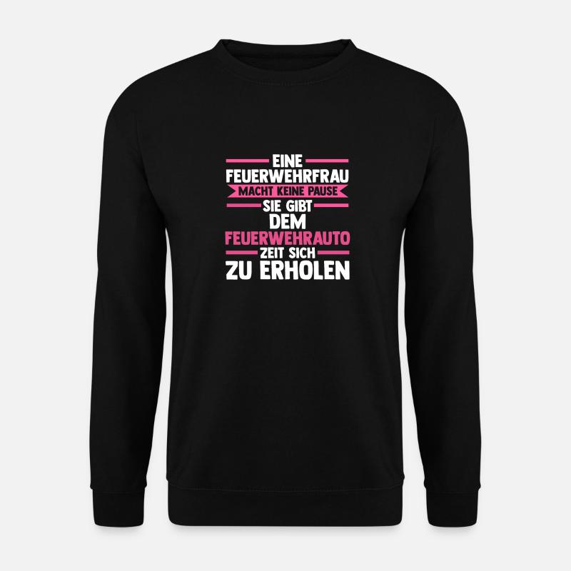 Feuerwehr Feuerwehrfrau - Unisex Pullover - Schwarz