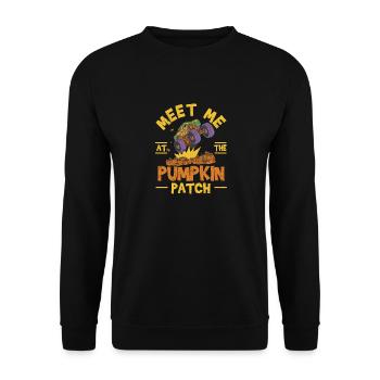 Rencontrez-moi au camion Pumpkin Patch Halloween - Sweat-shirt Unisexe - noir - Devant - Alina (178cm) & Michal (187cm)