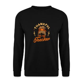 Une famille reconnaissante de Thanksgiving - Sweat-shirt Unisexe - noir - Devant - Alina (178cm) & Michal (187cm)