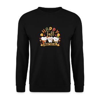 Happy Fall Brush Them All Dental Dentist Squad - Unisex Sweatshirt - black - Front - Alina (178cm) & Michal (187cm)