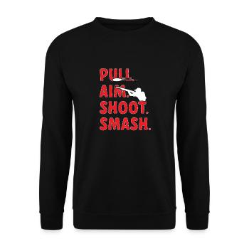 Tir au piège Tir au pigeon en argile Skeet - Sweat-shirt Unisexe - noir - Devant - Alina (178cm) & Michal (187cm)