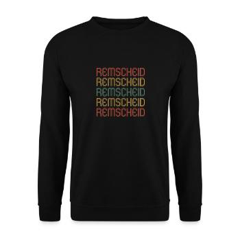 Remscheiderin Remscheider Remscheid - Unisex Sweatshirt - black - Front - Alina (178cm) & Michal (187cm)