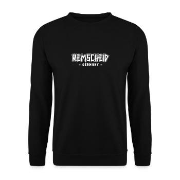 Remscheiderin Remscheider Remscheid - Unisex Sweatshirt - black - Front - Alina (178cm) & Michal (187cm)