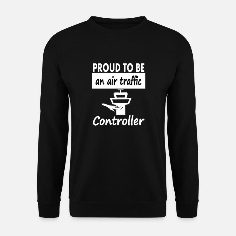 ich bin Flutlotse Flughafen Flugzeug Geschenkidee - Unisex Pullover - Schwarz