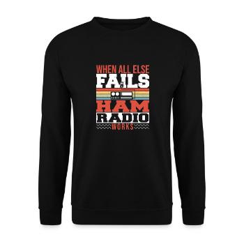 Quand tout le reste échoue Ham Radio Works Vintage Sunset - Sweat-shirt Unisexe - noir - Devant - Alina (178cm) & Michal (187cm)