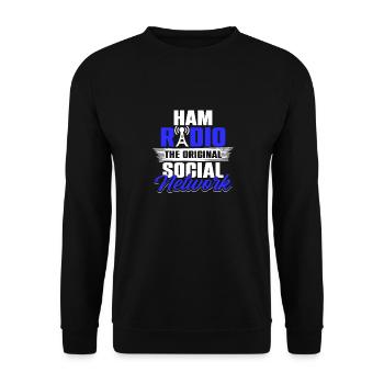 Radio amateur Radio amateur Le réseau social original - Sweat-shirt Unisexe - noir - Devant - Alina (178cm) & Michal (187cm)