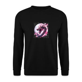 Dragon Japonais Cool Oriental Dragon Asiatique Humour - Sweat-shirt Unisexe - noir - Devant - Alina (178cm) & Michal (187cm)