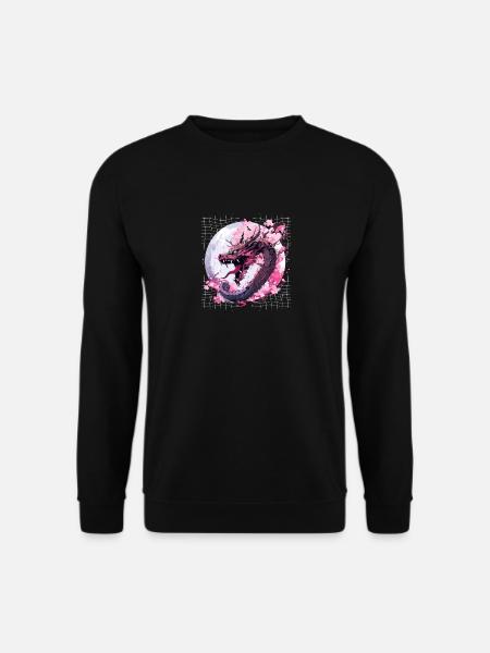 Japanese Dragon Cool Oriental Asian Dragon Humor - Unisex Sweatshirt - black