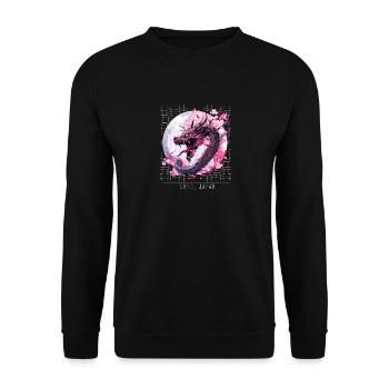 Tokyo Dragon japonais d’inspiration asiatique rétro années 80 - Sweat-shirt Unisexe - noir - Devant - Alina (178cm) & Michal (187cm)