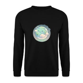 Terre Happy Lovers Space Science Planète - Sweat-shirt Unisexe - noir - Devant - Alina (178cm) & Michal (187cm)