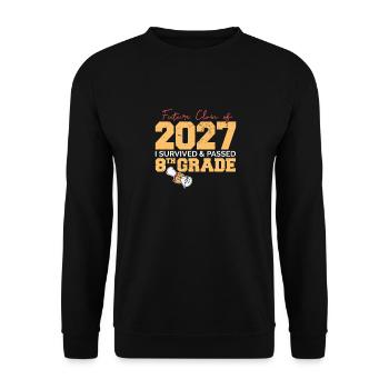 Futur cours de 2027 J’ai survécu à 8th Grade Funny - Sweat-shirt Unisexe - noir - Devant - Alina (178cm) & Michal (187cm)
