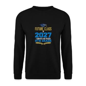 Future classe de 2027 9e année Drôle de 8e année - Sweat-shirt Unisexe - noir - Devant - Alina (178cm) & Michal (187cm)
