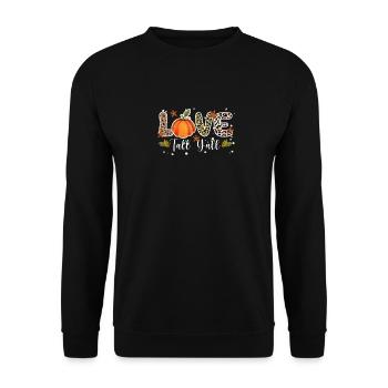 Love Fall Y'all Funny Autumn Lover Pumpkin - Unisex Sweatshirt - black - Front - Alina (178cm) & Michal (187cm)