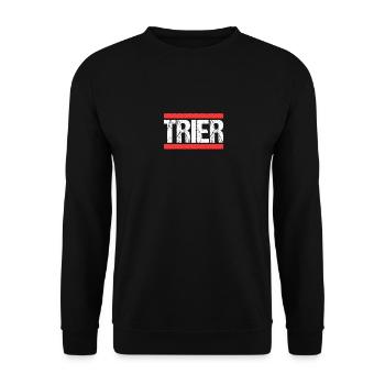 Triererin Trierer Trier - Unisex Pullover - Schwarz - Vorne - Alina (178cm) & Michal (187cm)