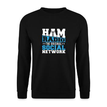Signal Network Ham Radio The Original Social Netwo - Unisex Pullover - Schwarz - Vorne - Alina (178cm) & Michal (187cm)