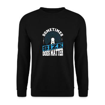 Sometimes Size Does Matter Ham Radio Signal Networ - Unisex Pullover - Schwarz - Vorne - Alina (178cm) & Michal (187cm)