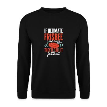 Ultimate Frisbee Throwing Disc - Unisex Sweatshirt - black - Front - Alina (178cm) & Michal (187cm)