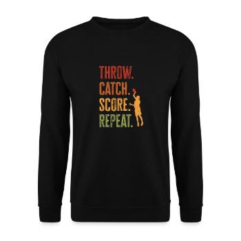 Disque de lancer de frisbee ultime - Sweat-shirt Unisexe - noir - Devant - Alina (178cm) & Michal (187cm)