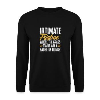 Disque de lancer de frisbee ultime - Sweat-shirt Unisexe - noir - Devant - Alina (178cm) & Michal (187cm)