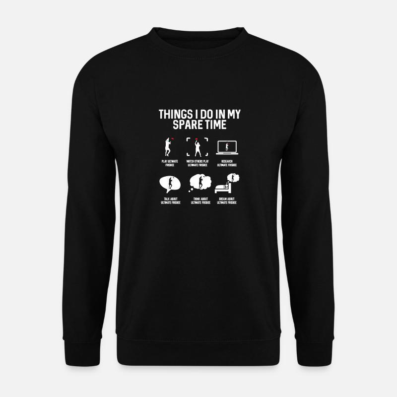 Ultimate Frisbee Throwing Disc - Unisex Sweatshirt - black