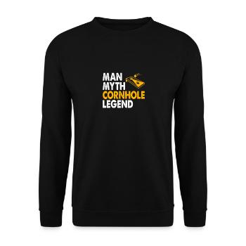 Cornhole-Spieler Cornhole-Team-Cornhole-Spiel - Unisex Pullover - Schwarz - Vorne - Alina (178cm) & Michal (187cm)
