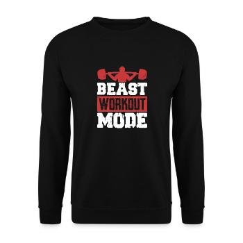 Beast Workout Mode Weight Lifting Workout Training - Sweat-shirt Unisexe - noir - Devant - Alina (178cm) & Michal (187cm)