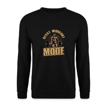 Beast Workout Mode Workout Training Weight Lifting - Sweat-shirt Unisexe - noir - Devant - Alina (178cm) & Michal (187cm)