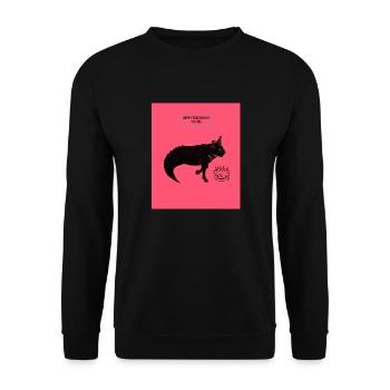 QU’EST-CE QUI M’ATTEND SUR MA NAISSANCE DAAAIY? - Sweat-shirt Unisexe - noir - Devant - Alina (178cm) & Michal (187cm)
