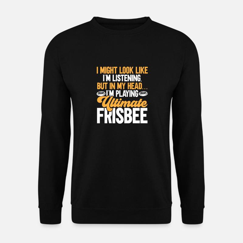 Ultimate Frisbee Throwing Disc - Unisex Sweatshirt - black