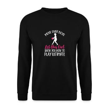 Disque de lancer de frisbee ultime - Sweat-shirt Unisexe - noir - Devant - Alina (178cm) & Michal (187cm)