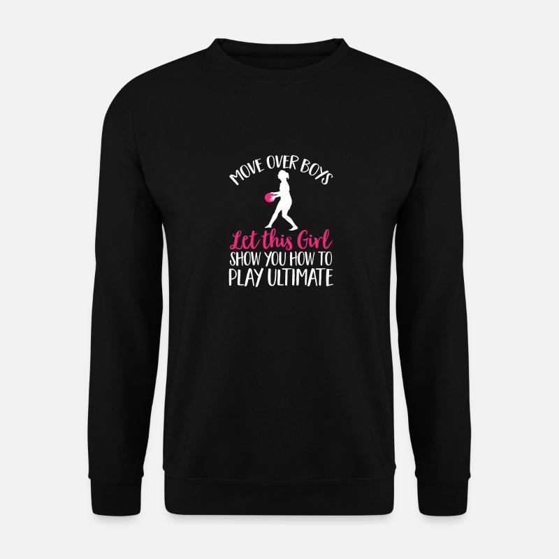 Ultimate Frisbee Throwing Disc - Unisex Sweatshirt - black