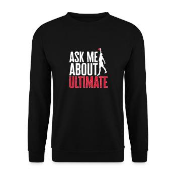 Disque de lancer de frisbee ultime - Sweat-shirt Unisexe - noir - Devant - Alina (178cm) & Michal (187cm)