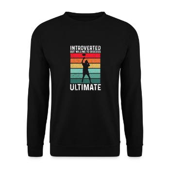 Disque de lancer de frisbee ultime - Sweat-shirt Unisexe - noir - Devant - Alina (178cm) & Michal (187cm)