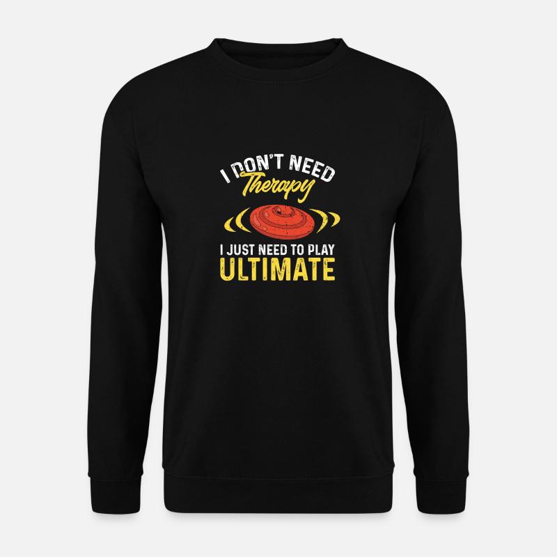 Ultimate Frisbee Throwing Disc - Unisex Sweatshirt - black