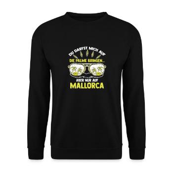Party Urlaub Mallorca - Unisex Pullover - Schwarz - Vorne - Alina (178cm) & Michal (187cm)