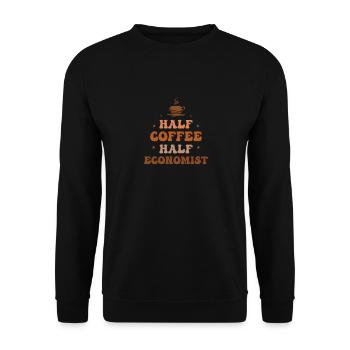 Economist Funny Economics - Unisex Sweatshirt - black - Front - Alina (178cm) & Michal (187cm)