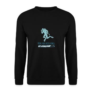 Dive For Excellence Retro Diver Designs Present - Unisex Sweatshirt - black - Front - Alina (178cm) & Michal (187cm)
