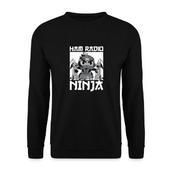 Ham Radio Ninja Signal Radio Amateurs Frequency Ne - Unisex Sweatshirt - black - Front - Alina (178cm) & Michal (187cm)