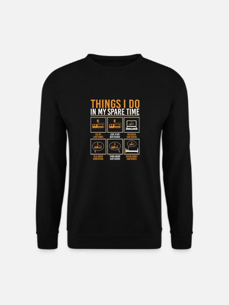 Ham Radio Operator Frequency Things I Do In My Spa - Unisex Pullover - Schwarz
