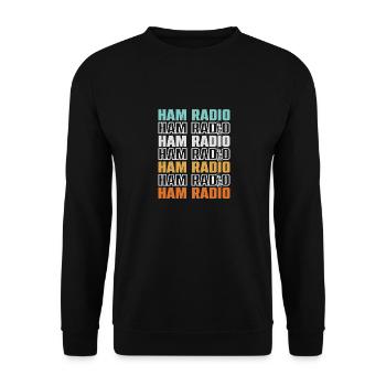 Réseau de signaux rétro Opérateur amateur Radio amateur - Sweat-shirt Unisexe - noir - Devant - Alina (178cm) & Michal (187cm)