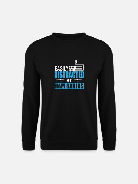 Easily Distracted By Ham Radios Amateur Operator R - Unisex Pullover - Schwarz