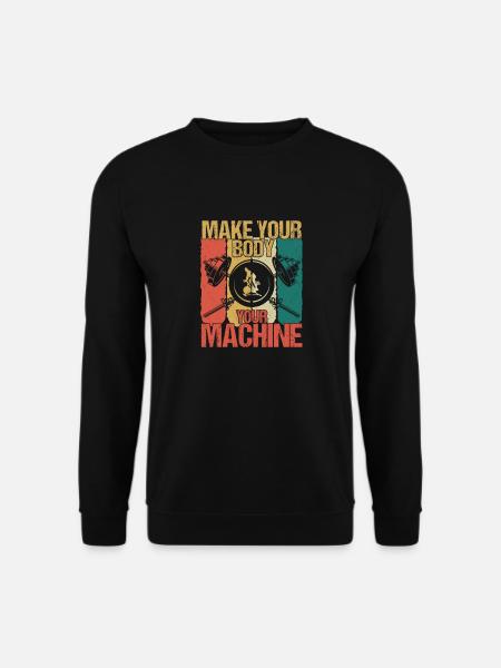 Make Your Body Your Maschine Workout Training Weig - Unisex Pullover - Schwarz