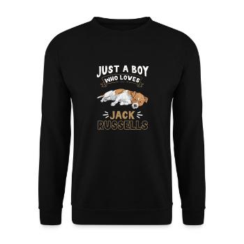 Jack Russell Terrier - Sweat-shirt Unisexe - noir - Devant - Alina (178cm) & Michal (187cm)