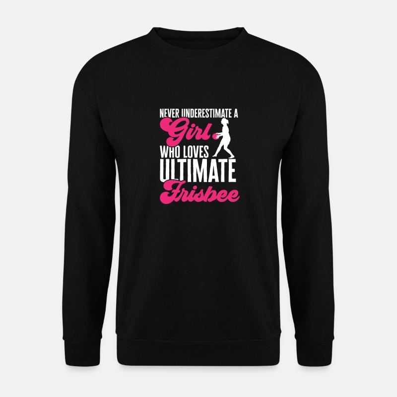 Ultimate Frisbee Throwing Disc - Unisex Sweatshirt - black
