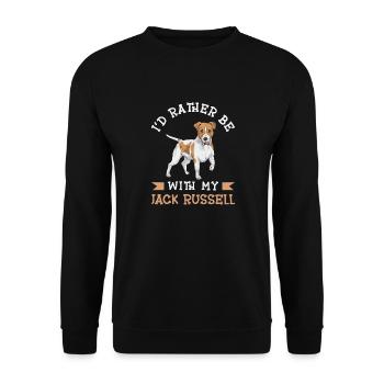 Jack Russell Terrier - Sweat-shirt Unisexe - noir - Devant - Alina (178cm) & Michal (187cm)